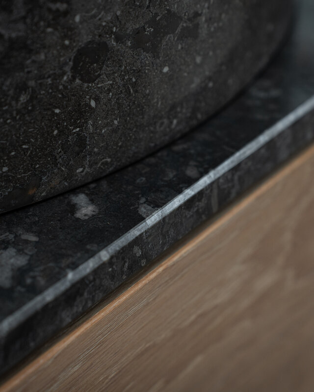Loutro Bathroomware Afdekbladen | Marmer | Glans Antraciet | Op Maat