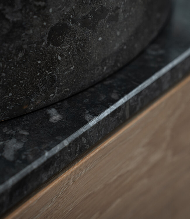 Loutro Bathroomware Afdekbladen | Marmer | Glans Antraciet | Op Maat