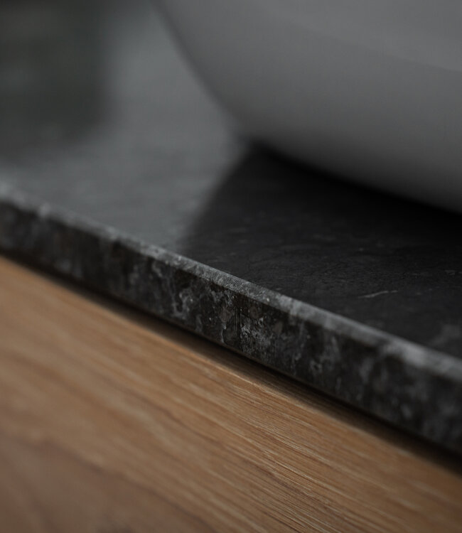 Loutro Bathroomware Afdekbladen | Marmer | Glans Antraciet | Op Maat