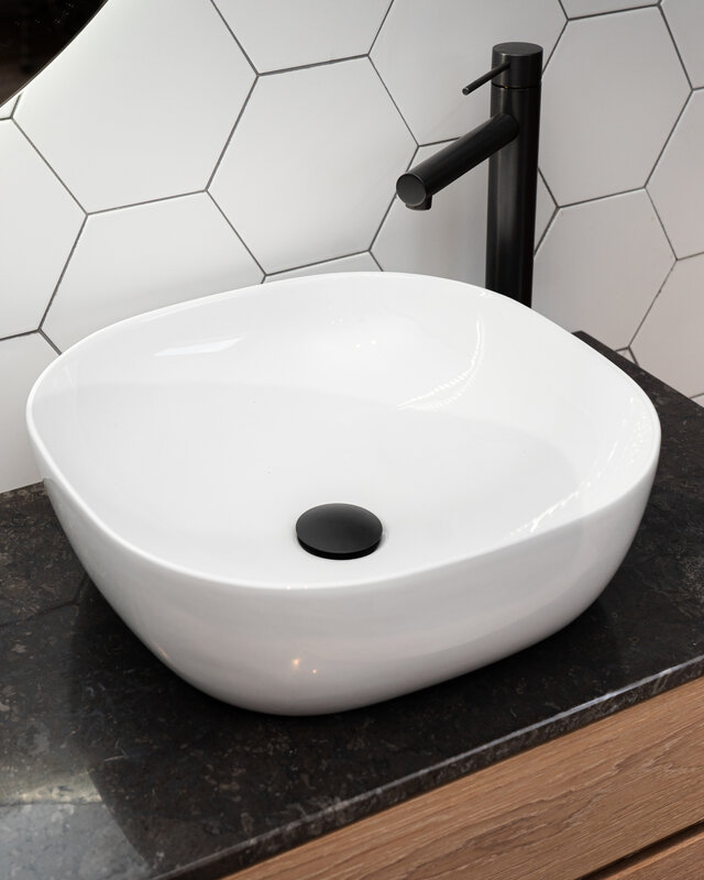 Loutro Bathroomware Afdekbladen | Marmer | Glans Antraciet | Op Maat