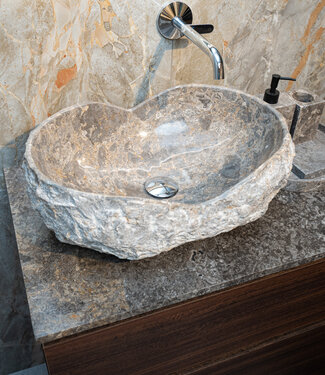 Loutro Bathroomware Afdekbladen | Marmer | Glans Taupe | Op Maat