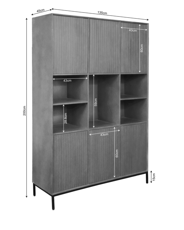 Starfurn Boekenkast XL Madison | 135 cm