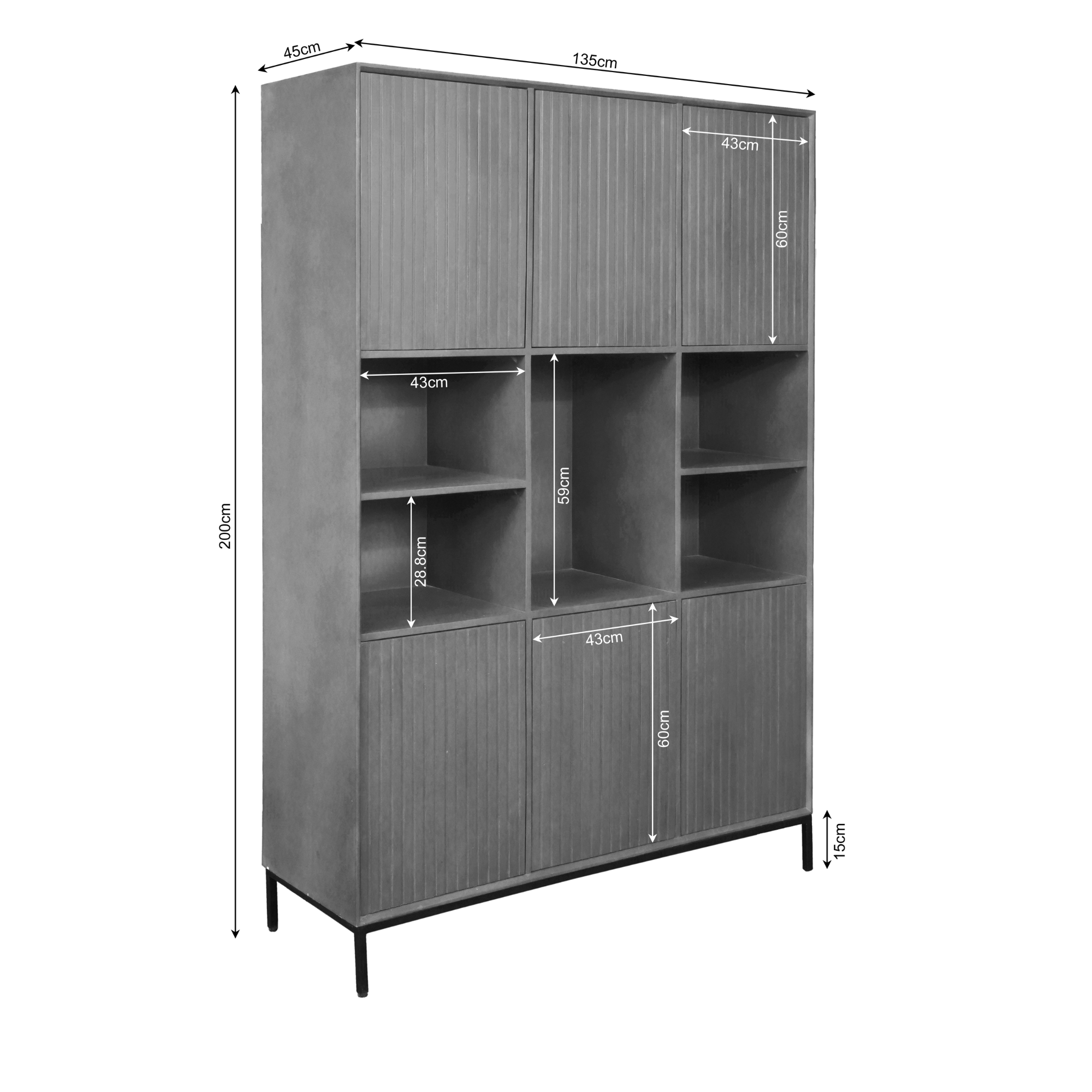 Starfurn Boekenkast XL Madison | 135 cm