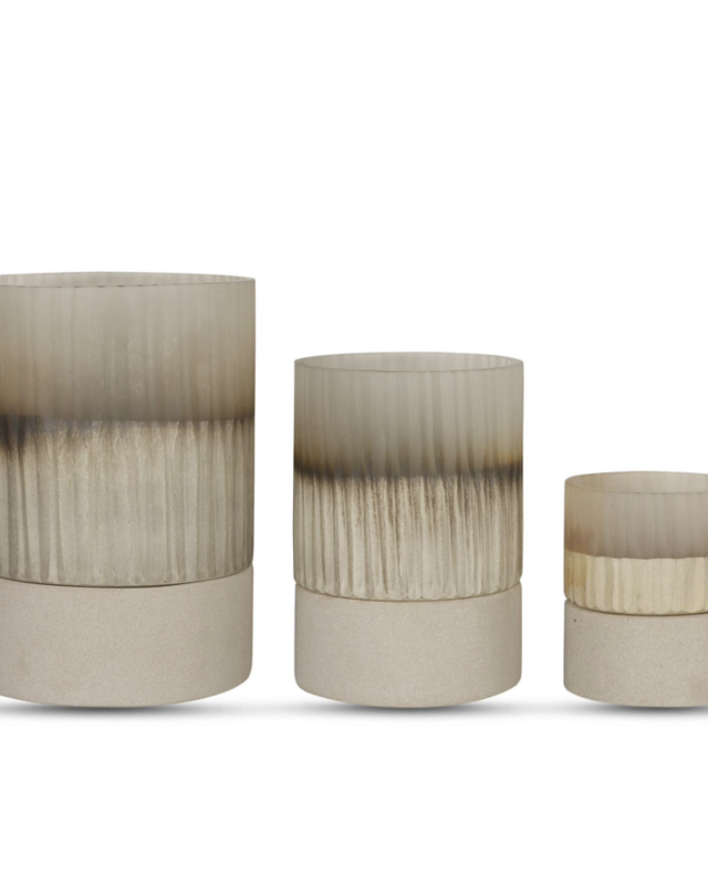 Bombyxx Windlicht Oberina | Small | Smoke