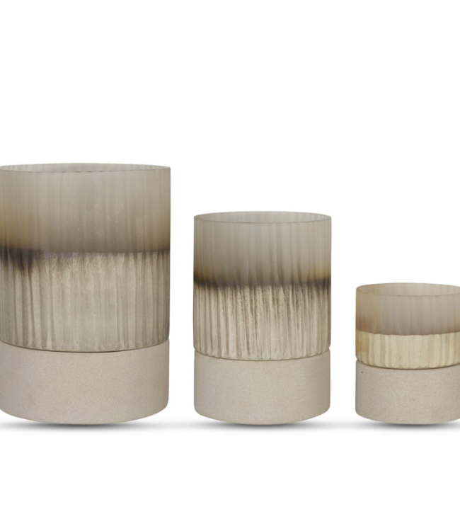 Bombyxx Windlicht Oberina | Small | Smoke