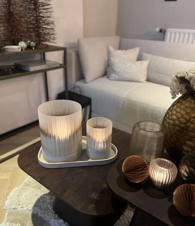 Bombyxx Windlicht Oberina | Extra Large | Smoke