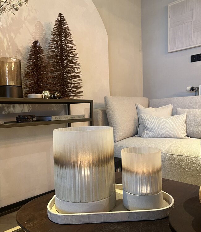 Bombyxx Windlicht Oberina | Extra Large | Smoke