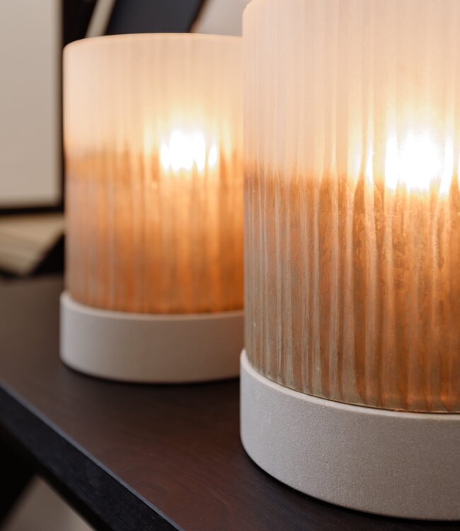 Bombyxx Windlicht Oberina | Extra Large | Smoke