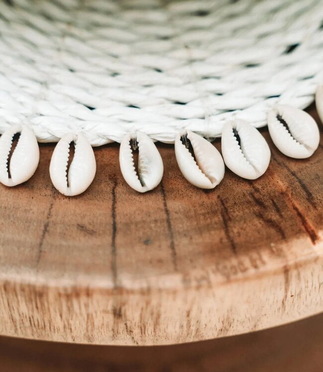 Bazar Bizar De Seagrass Shell Pannenonderzetter - Wit