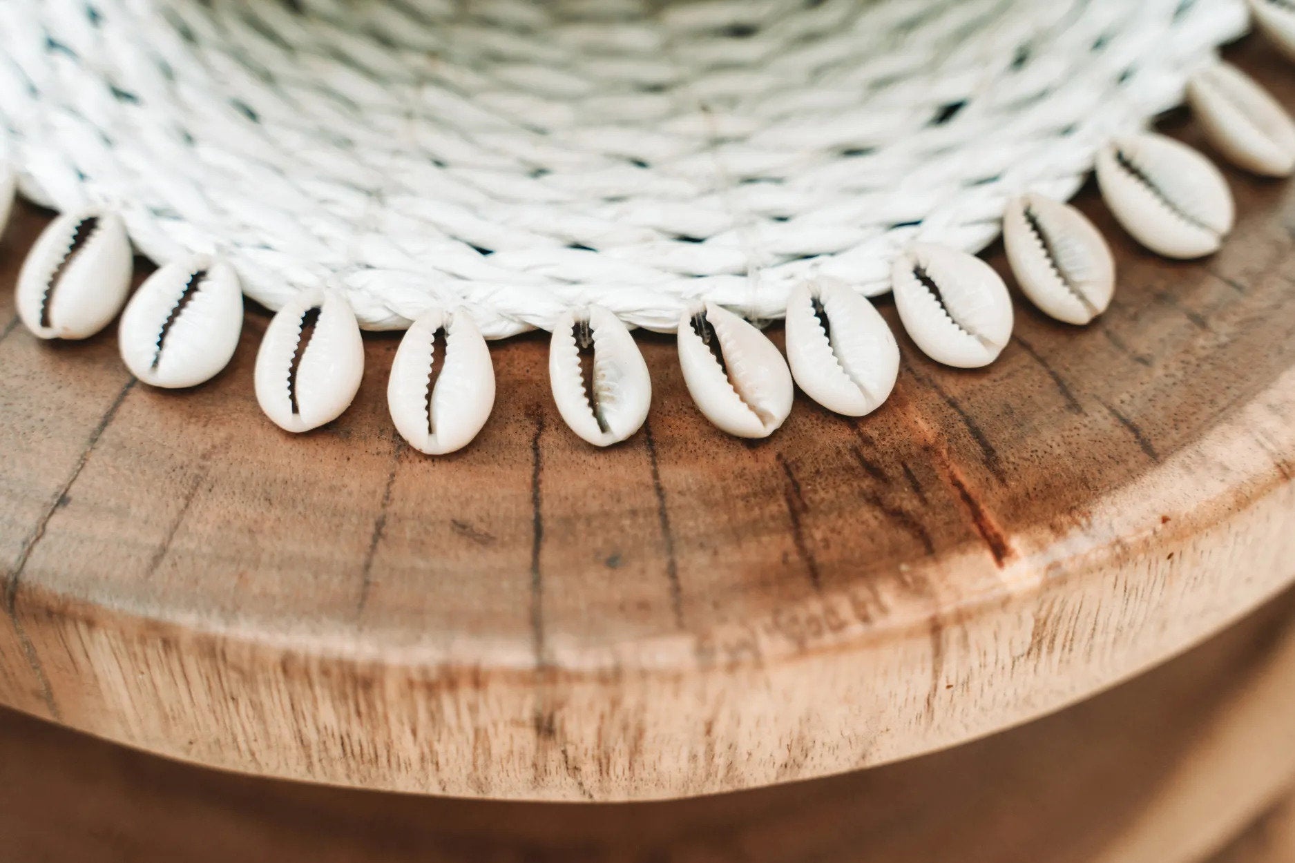Bazar Bizar De Seagrass Shell Pannenonderzetter - Wit