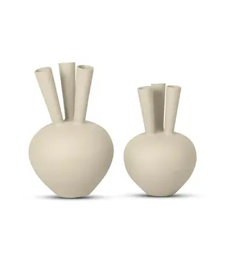Bombyxx Toetervaas | 3 Monden | Ovaal | Sand | H46 x D30 cm