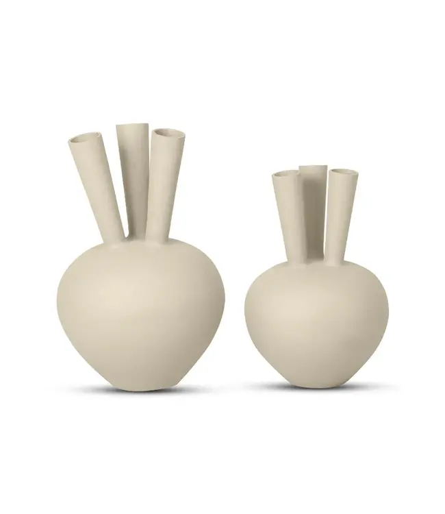 Bombyxx Toetervaas | 3 Monden | Ovaal | Sand | H46 x D30 cm