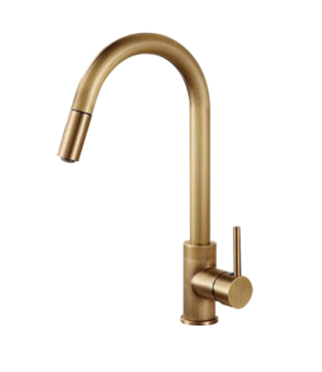 Rene Houtman Landelijke Mengkraan | Antiek Brons Met Uittrekbare Kop