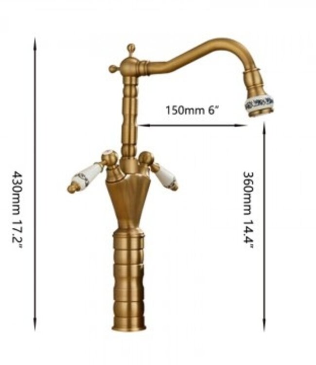 Rene Houtman Landelijke Mengkraan | Hoog Model | Bronskleurig
