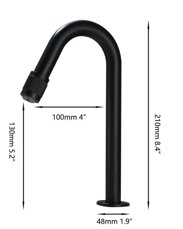 Rene Houtman Koudwater Fonteinkraan | Zwart | H21 cm