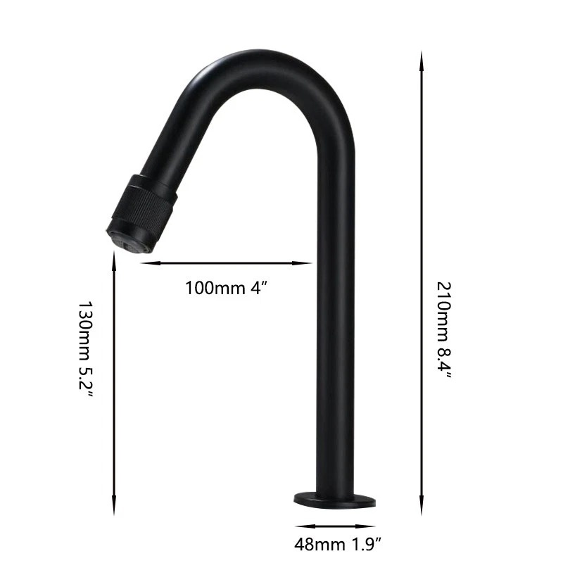 Rene Houtman Koudwater Fonteinkraan | Zwart | H21 cm