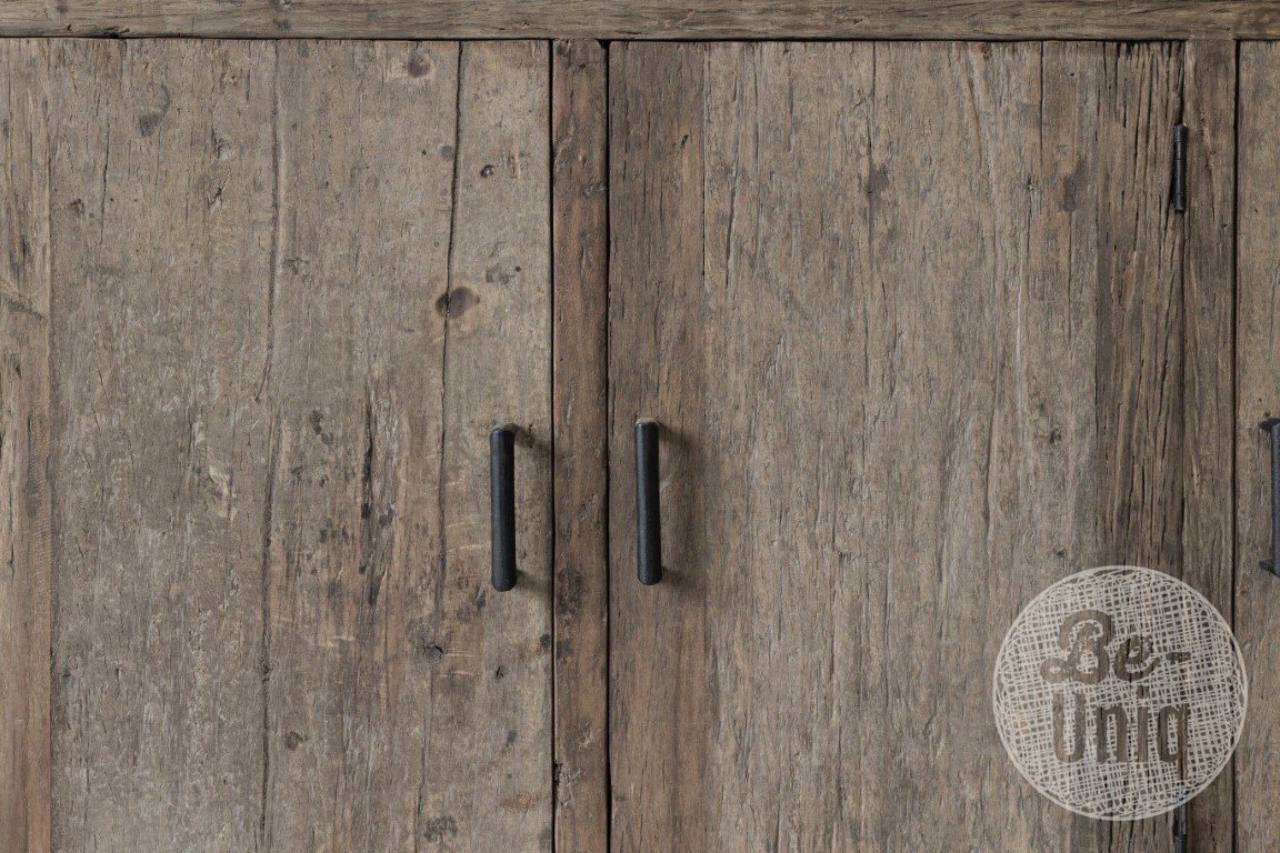Be-Uniq Dressoir | Oud Hout | Ovaal | H85 x B175 x D45 cm
