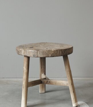 Be-Uniq Oude Ronde Bijzettafel | China | H40 x D38 cm