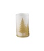 PTMD LED kaars Met Print | Goud | M | H12,5 x D7,5 cm
