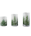 PTMD LED kaars Met Print | Groen | L | H15 x D7,5 cm