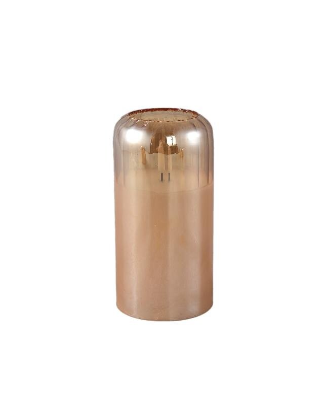 PTMD Glazen LED Kaars | Amber | L | H15 x D7,5 cm