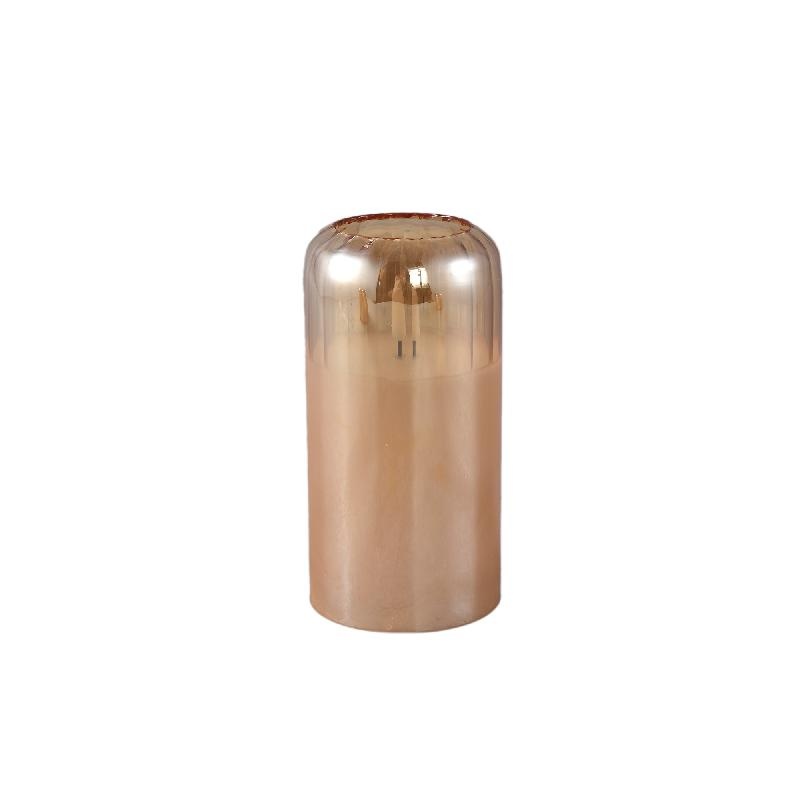 PTMD Glazen LED Kaars | Amber | L | H15 x D7,5 cm