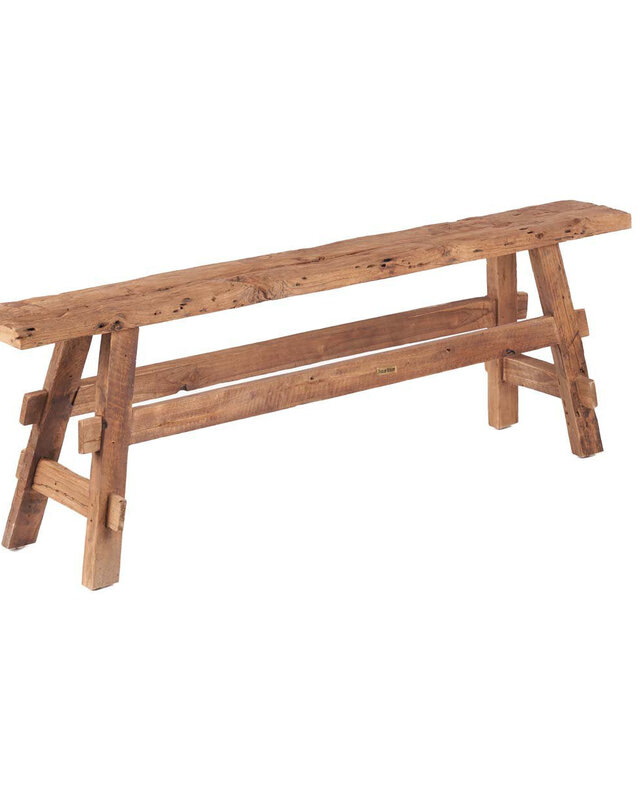 Bazar Bizar De Prachtige Rustieke Bank - Natuurlijk - 150x22x50 cm
