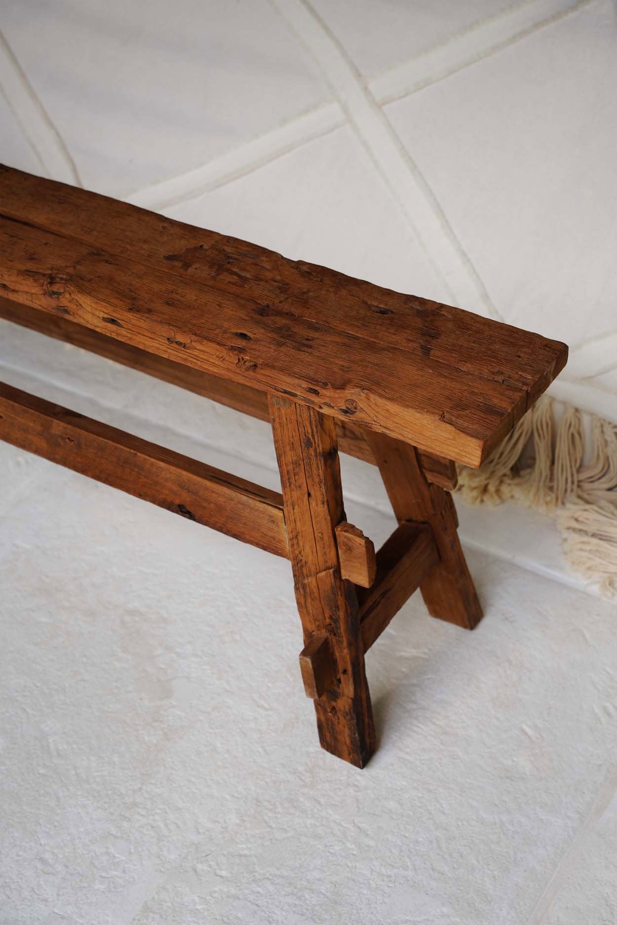 Bazar Bizar De Prachtige Rustieke Bank - Natuurlijk - 150x22x50 cm