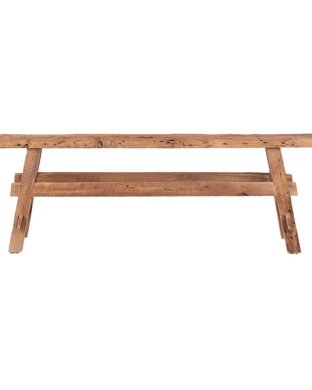 Bazar Bizar De Prachtige Rustieke Bank - Natuurlijk - 150x22x50 cm