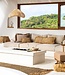 Bazar Bizar De Raffia Kussenhoes Rechthoekig - Natuurlijk - 35x100"
