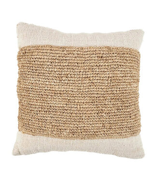 Bazar Bizar De Raffia Stempel Kussenhoes - Natuurlijk