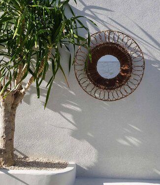 Bazar Bizar Spiegel Montezuma | Natuurlijk | D80 cm