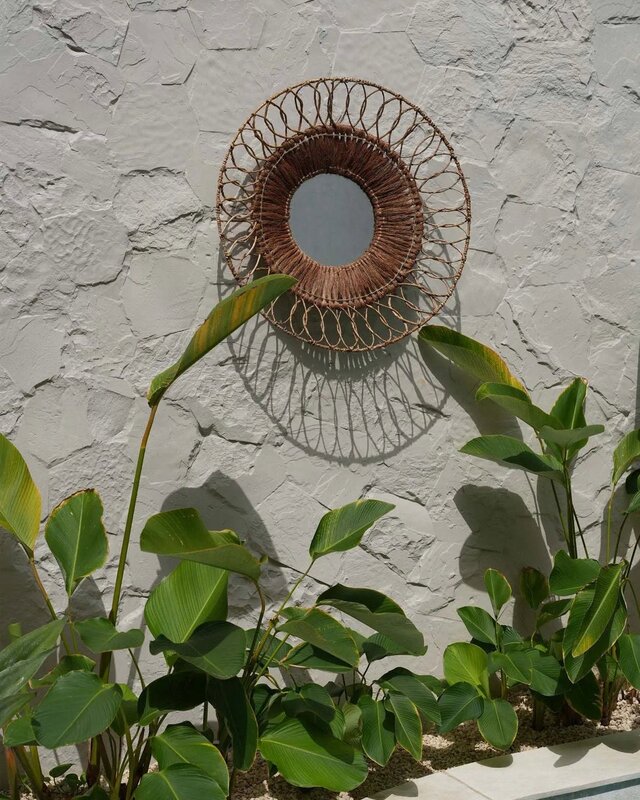 Bazar Bizar Spiegel Montezuma | Natuurlijk | D80 cm
