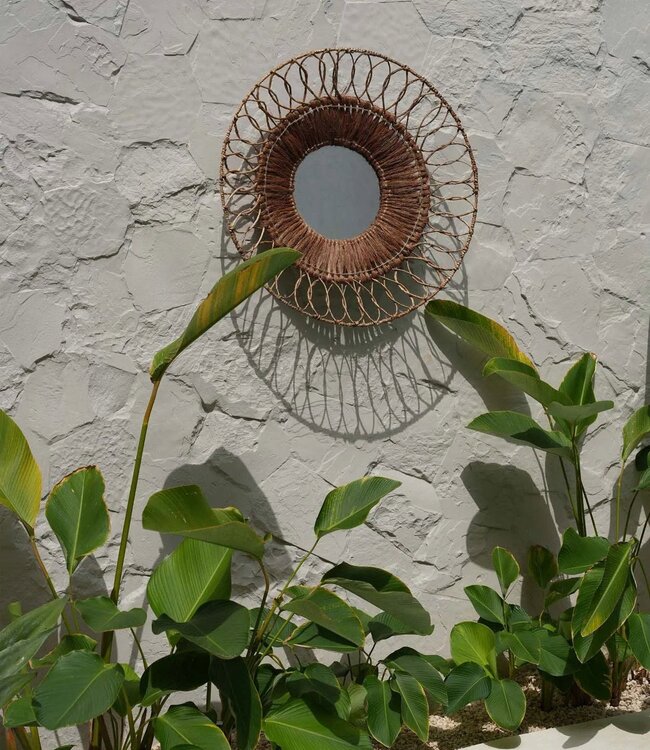 Bazar Bizar Spiegel Montezuma | Natuurlijk | D80 cm