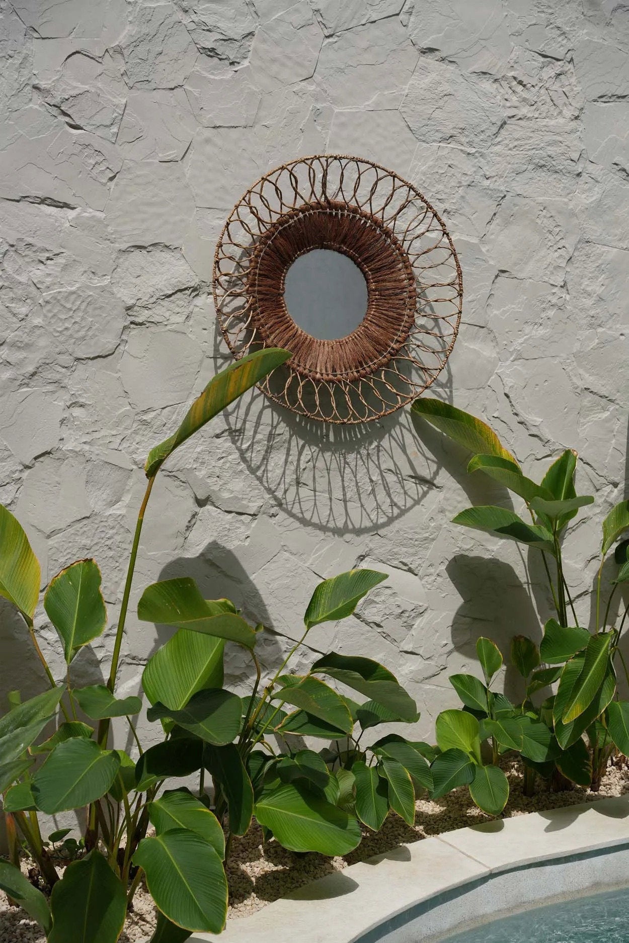 Bazar Bizar Spiegel Montezuma | Natuurlijk | D80 cm
