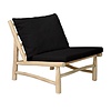 Eilandstoel | Natuurlijk Zwart | L70 x B80 x H70 cm