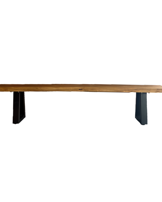 Bazar Bizar Bankje | Ijzeren Onderstel | Natuurlijk | 280 cm