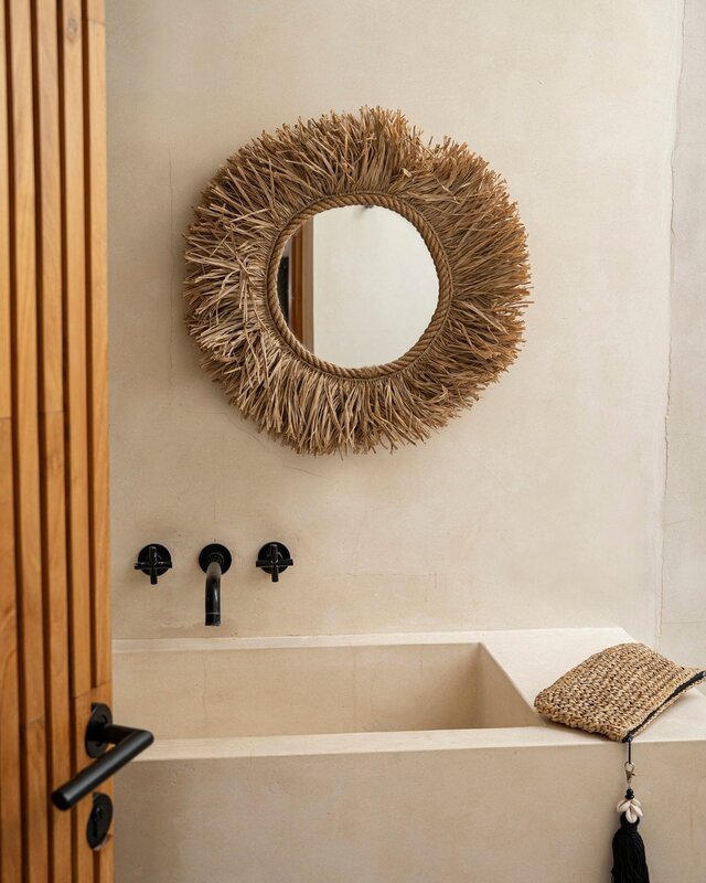 Bazar Bizar Haiti Mirror | Naturel | Ø 28