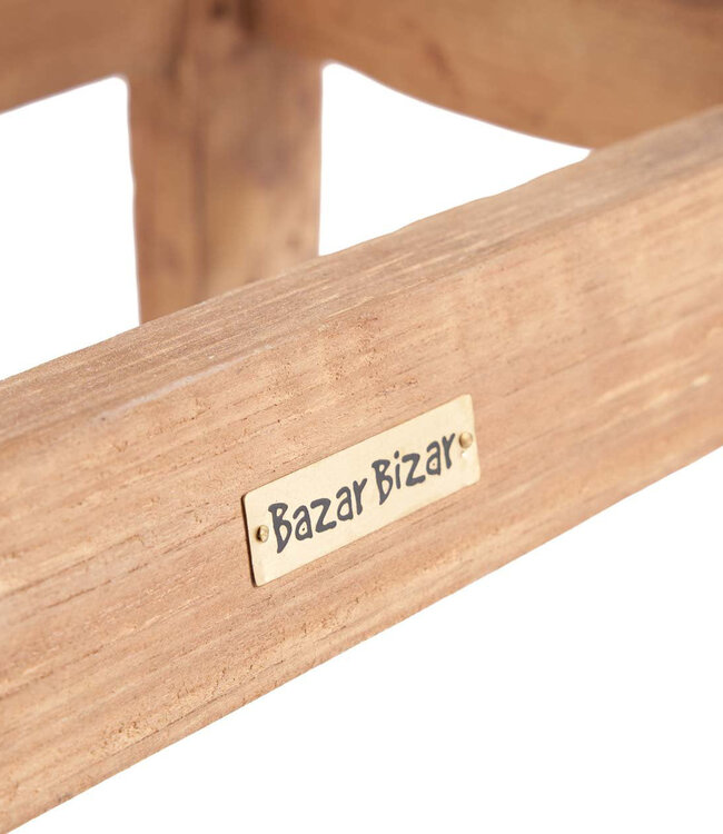 Bazar Bizar De Fab Rustieke Kruk - Natuurlijk - 50x22x50 cm