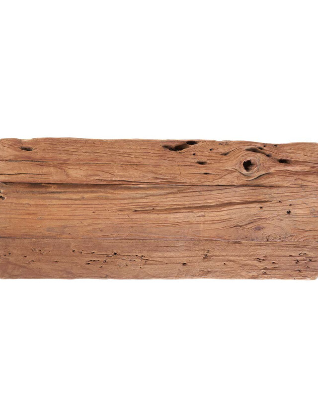 Bazar Bizar Rustieke Kruk | Natuurlijk | 50 x 22 x 50 cm