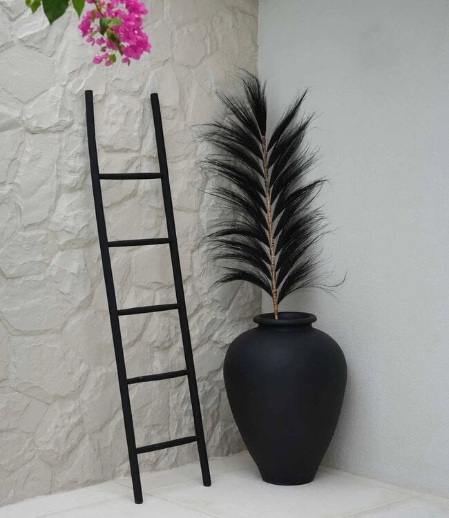 Bazar Bizar Ladder | Tulum | Zwart | L53 x B4 x H165 cm