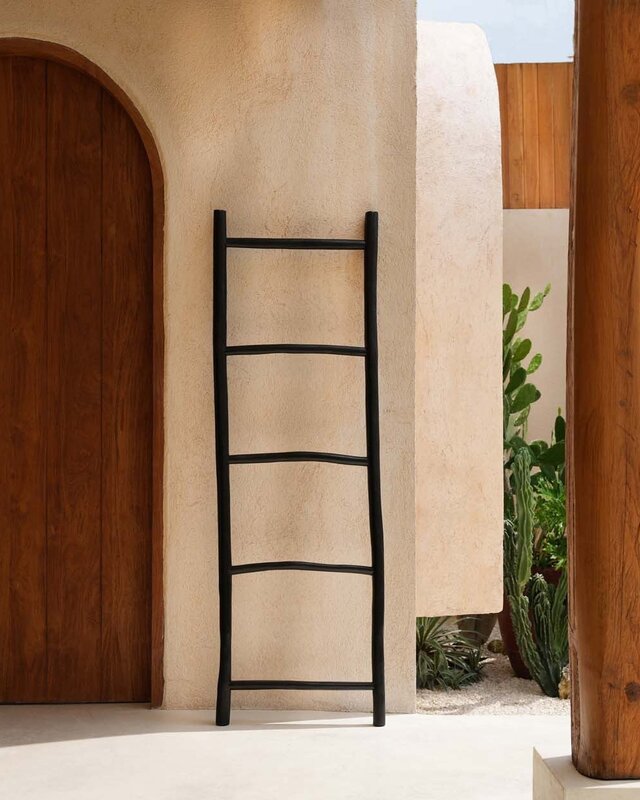 Bazar Bizar Ladder | Tulum | Zwart | L53 x B4 x H165 cm