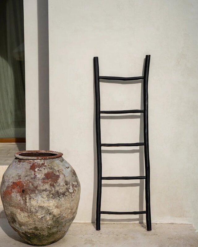 Bazar Bizar Ladder | Tulum | Zwart | L53 x B4 x H165 cm