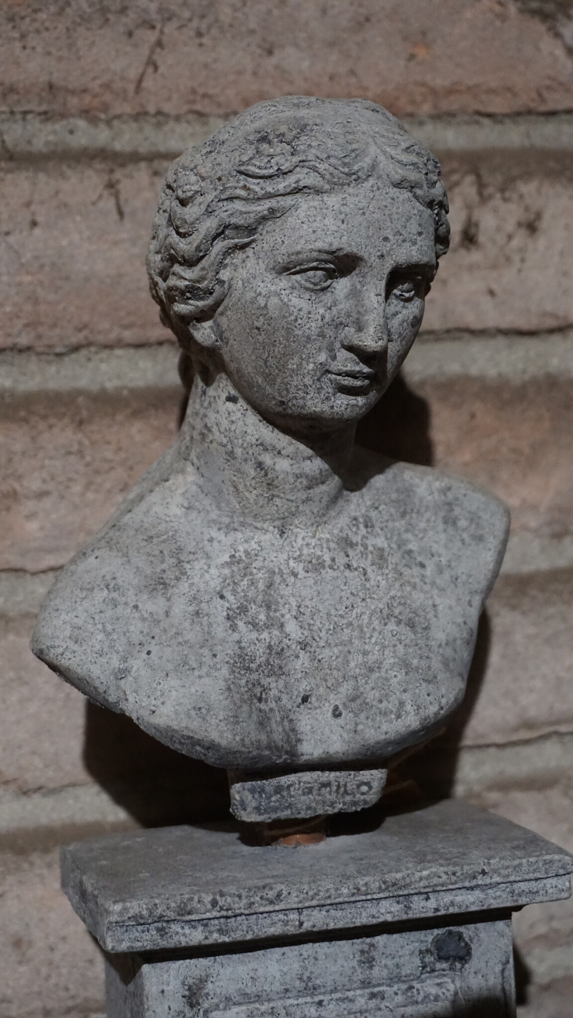Il Cupido Borstbeeld | Beton | H39 x B12 x D7 cm