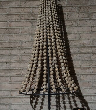 Rene Houtman Houten Kerstboom | Kralen | H130 x D50 cm