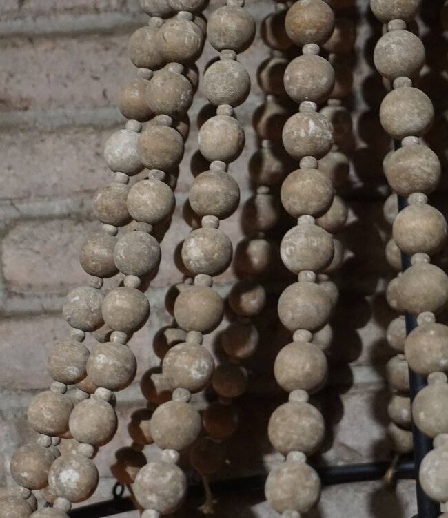 Rene Houtman Houten Kerstboom | Kralen | H130 x D50 cm