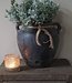 Brynxz Plantenbak Twee Oren Met Touw Basalt | H33xB31 cm