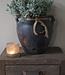Brynxz Plantenbak Twee Oren Met Touw Basalt | H33xB31 cm