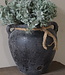 Brynxz Plantenbak Twee Oren Met Touw Basalt | H33xB31 cm