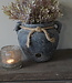 Brynxz Plantenbak Twee Oren Met Touw Basalt | H27xB21 cm